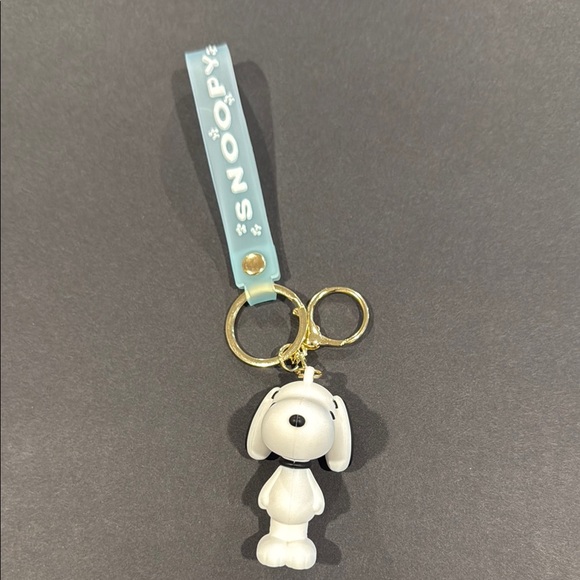 Snoopy Keychain with Blue Strap - Picture 3 of 4